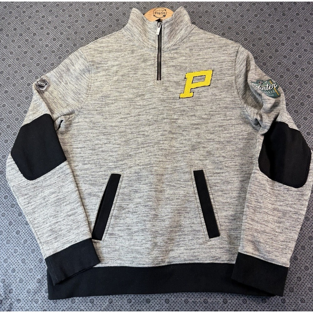 Pittsburgh Penguins NHL Winter Classic Authentic Pro 1/4 Zip Pullover Mens Med